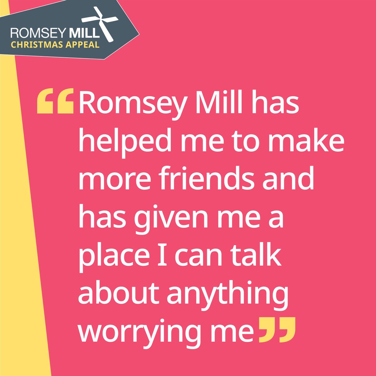 romseymill's tweet photo. One day left for donations to be DOUBLED via The Big Give Christmas Challenge.
You can still donate afterwards, but the match-funding opportunity ends at midday on Tuesday. 
https://t.co/bTIIgYM06H
These quotes show why Romsey Mill means for young people, children and families: https://t.co/KpGQyLenAf