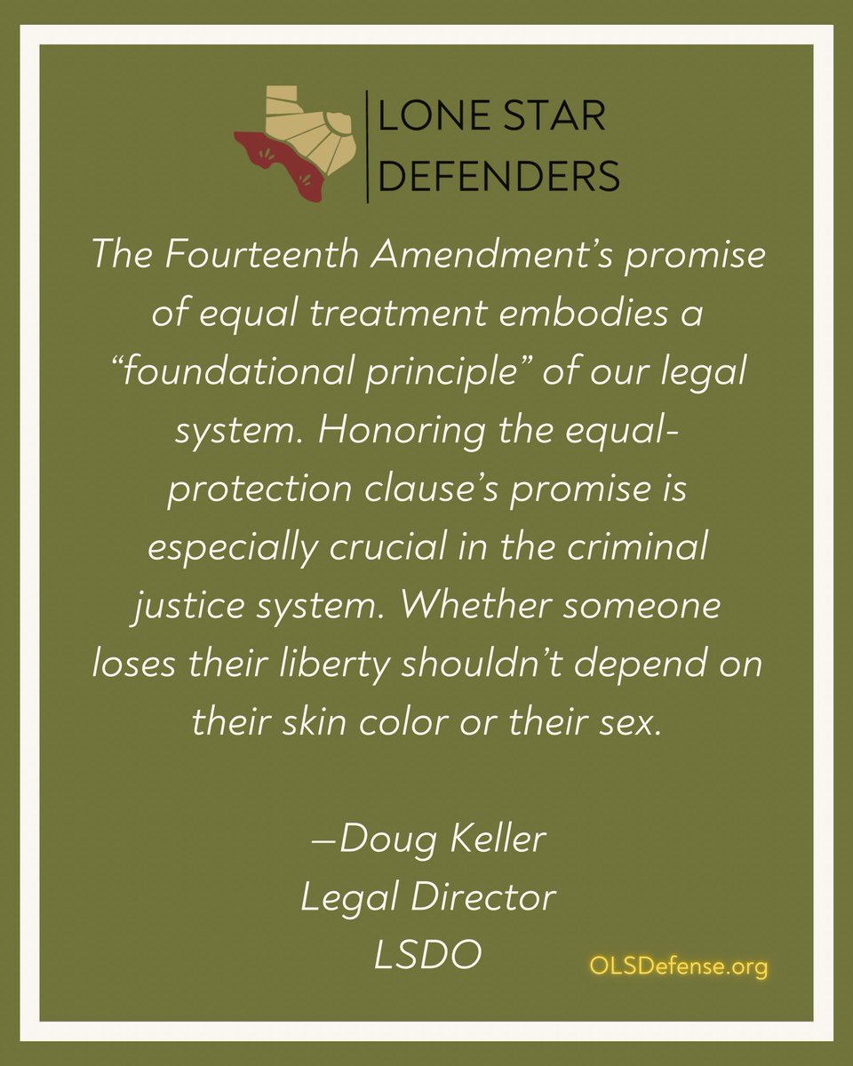 LS_Defenders's tweet photo. 🚨BREAKING:🚨LSDO filed a petition for a writ of certiorari to the United States Supreme Court challenging the decision by the Texas Court of Criminal Appeals permitting #Texas to violate the equal protection clause of the Constitution 🧵 #OperationLoneStar #EqualProtection #LSDO https://t.co/NME9pAATyU