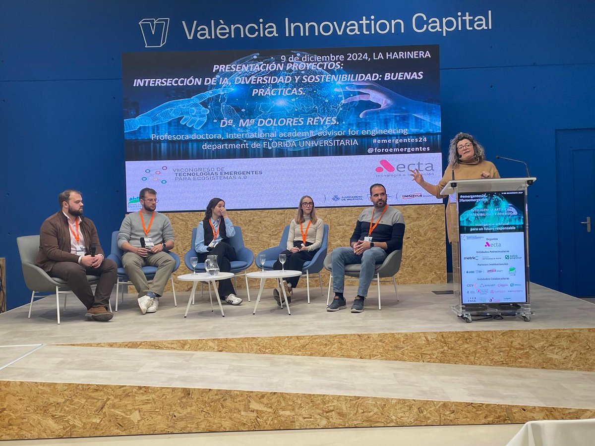 Foro Emergentes 4.0 (@foroemergentes) on Twitter photo La profesora doctora titular de la <a href="/floridauni/">FloridaUniversitaria</a>, Mª Dolores Reyes Tolosa inicia la presentación de los cinco proyectos elegidos sobre 𝐈𝐧𝐭𝐞𝐫𝐬𝐞𝐜𝐜𝐢ó𝐧 𝐝𝐞 𝐈𝐀, 𝐃𝐢𝐯𝐞𝐫𝐬𝐢𝐝𝐚𝐝 𝐲 𝐒𝐨𝐬𝐭𝐞𝐧𝐢𝐛𝐢𝐥𝐢𝐝𝐚𝐝: 𝐁𝐮𝐞𝐧𝐚𝐬 𝐏𝐫á𝐜𝐭𝐢𝐜𝐚𝐬 La profesora doctora titular de la <a href="/floridauni/">FloridaUniversitaria</a>, Mª Dolores Reyes Tolosa inicia la presentación de los cinco proyectos elegidos sobre 𝐈𝐧𝐭𝐞𝐫𝐬𝐞𝐜𝐜𝐢ó𝐧 𝐝𝐞 𝐈𝐀, 𝐃𝐢𝐯𝐞𝐫𝐬𝐢𝐝𝐚𝐝 𝐲 𝐒𝐨𝐬𝐭𝐞𝐧𝐢𝐛𝐢𝐥𝐢𝐝𝐚𝐝: 𝐁𝐮𝐞𝐧𝐚𝐬 𝐏𝐫á𝐜𝐭𝐢𝐜𝐚𝐬