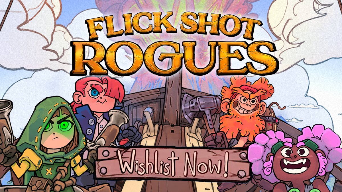 NoodlecakeGames's tweet photo. Plan, Aim, Shoot! 💥

Flick Shot Rogues blends the tactile satisfaction of flicking stuff across a table with the strategic depth of your favorite turn-based roguelikes.

Chain together ridiculous combos, unlock characters, items and skills, and conquer the island!

Wishlist now on Steam! https://t.co/jxfPOEvmRQ

#gamenews #gaming #roguelike #actionroguelike #dungeoncrawler #roguelite #2dgame #singleplayer #turnbasedcombat #turnbasedstrategy