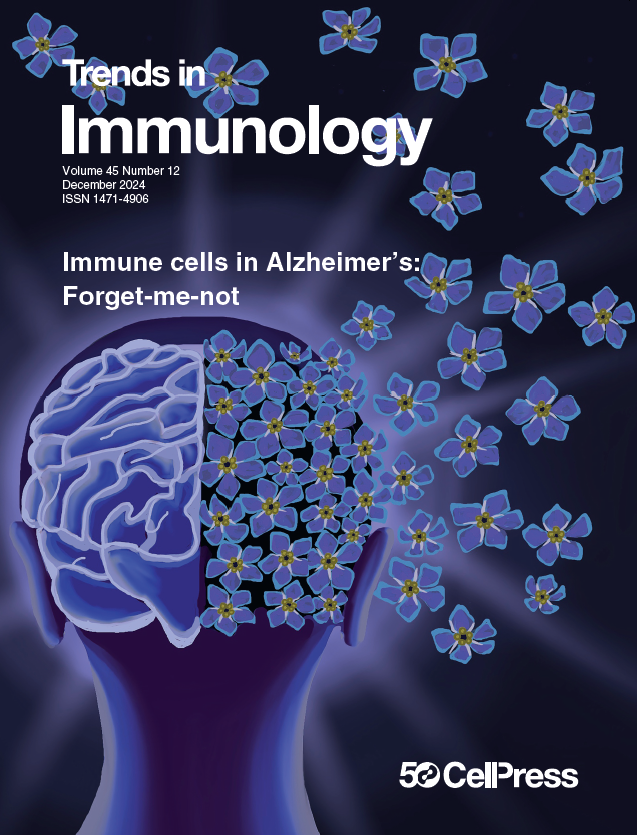 TrendsImmuno's tweet photo. New Dec issue @TrendsImmuno! Sex responses in #COVID19, #NKcell KIR-HLA-I &amp; disease, #neuroimmune interactions in #Alzheimers, neuroimmune barrier at #olfactory epithelium, #cytosolic delivery of #innateimmmune #agonists, #PRC2 in innate immunity, &amp; more!! https://t.co/2XK0XKMQjU https://t.co/zQNKCtNRaW