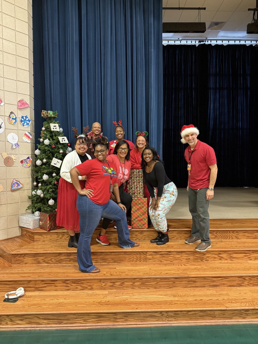 Just the best Specials team in the land wearing red &amp; rocking our reindeer ears. ❤️ We are loving the Christmas Dress Up Days! #HappyHolidayRCE #TeamRCE #AllinAtRCE 🎄🎅🏽🤶🏽