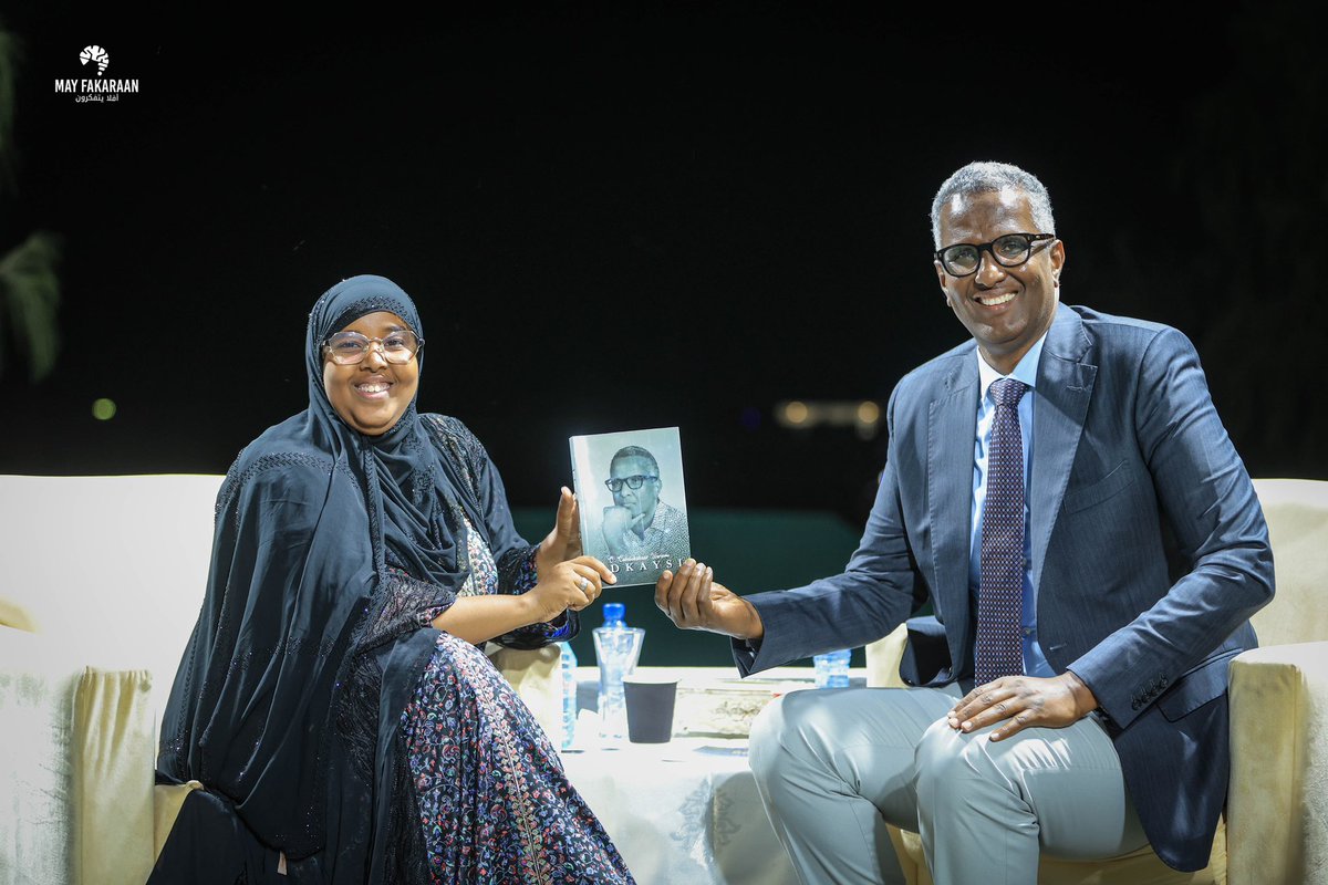 It is an honor for me to receive the book Adkaysi, authored by writer, MP, and politician <a href="/AAbdishakur/">Abdirahman Abdishakur</a>.

Venue: May Fakaran.