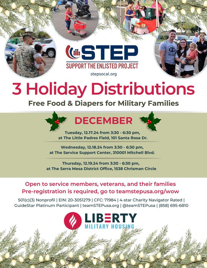 3 holiday distributions coming up, sign up at teamstepusa.org/wow ❤️

#Military #militarylife #militaryfamily #holidays #holidayhelp #veterans