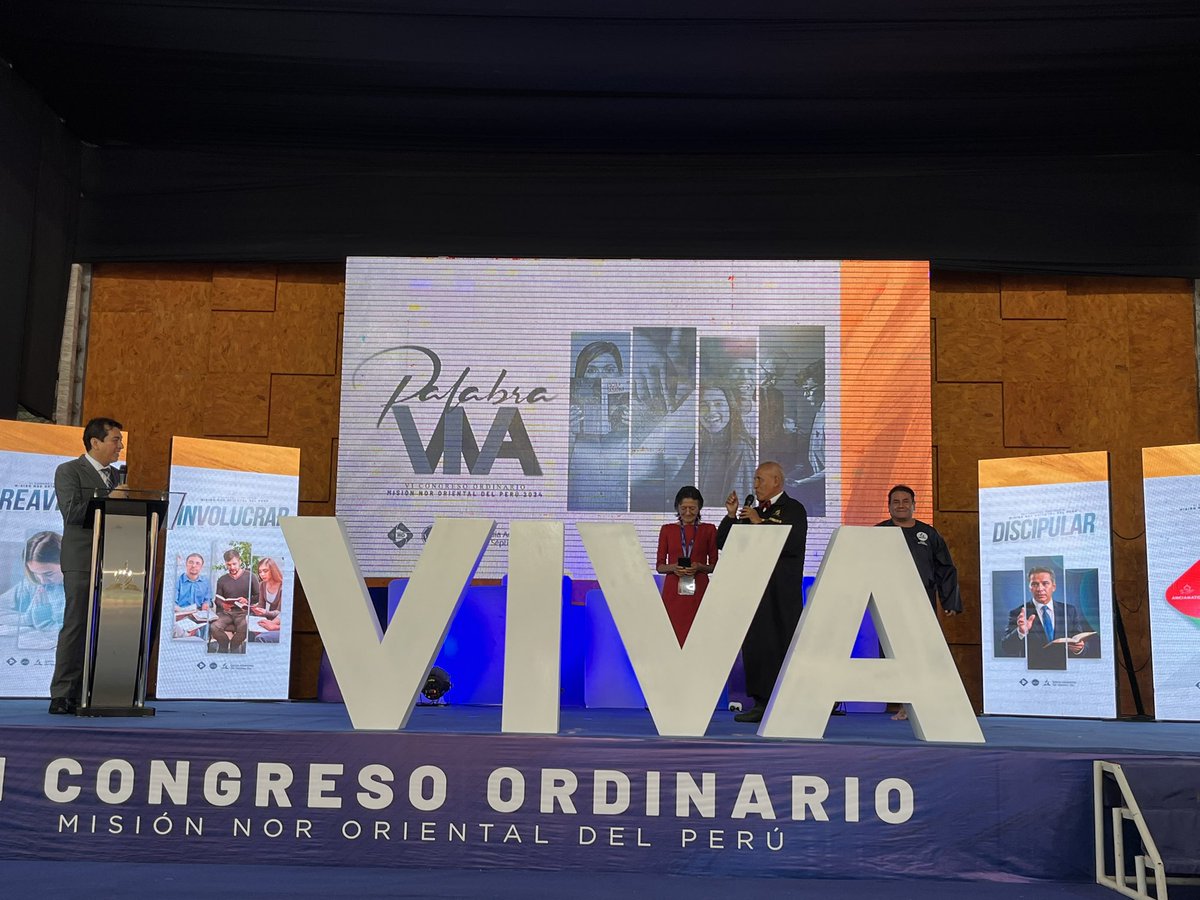 📊 El Pr. Jairo Nureña, presidente de la #MiNOP, presenta informe de secretaria ministerial , destacando los avances y desafíos en cada aérea y como fruto de es esfuerzo Segundo entrega su vida a Dios 🙏 #PalabraViva