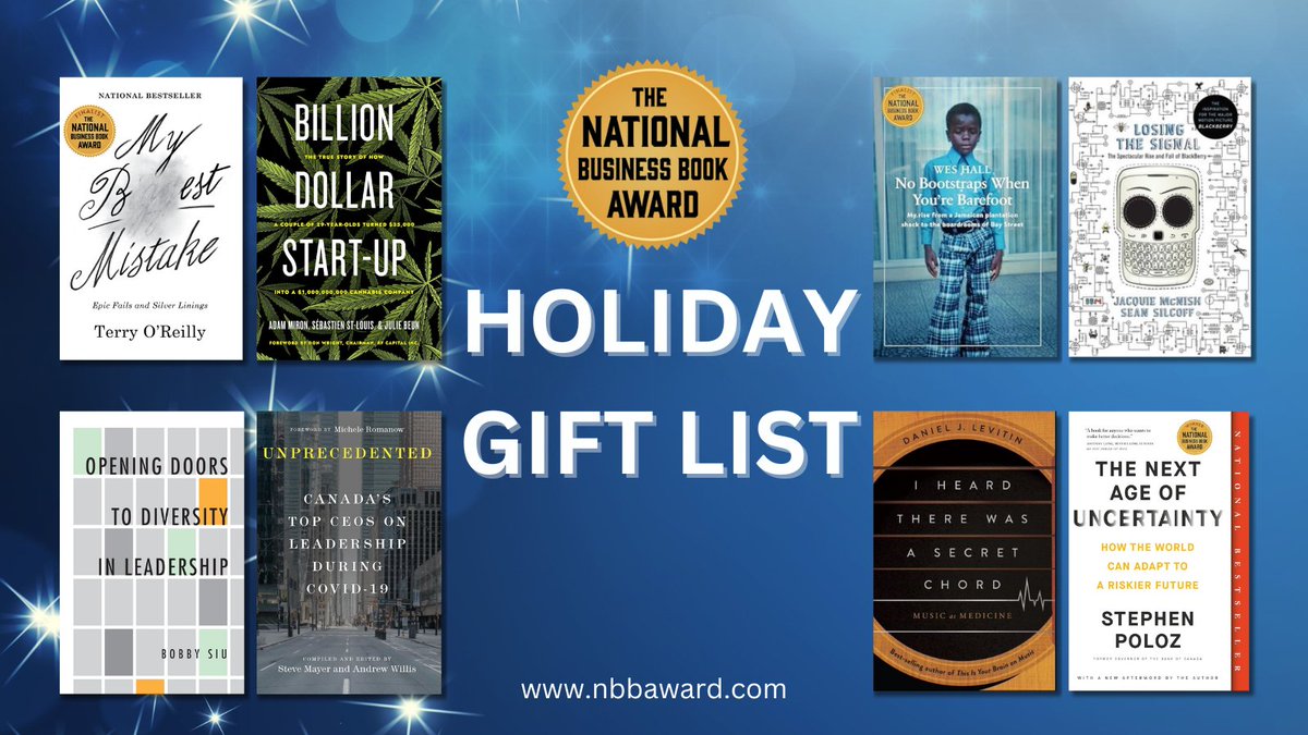 Looking for the perfect holiday gift? Surprise someone (or yourself) with a Canadian Business Book! Here are 9 fantastic recommendations.

Note: Nominations for 2023-2024 books are now open! nbbaward.com

#holidaygifts #businessbook