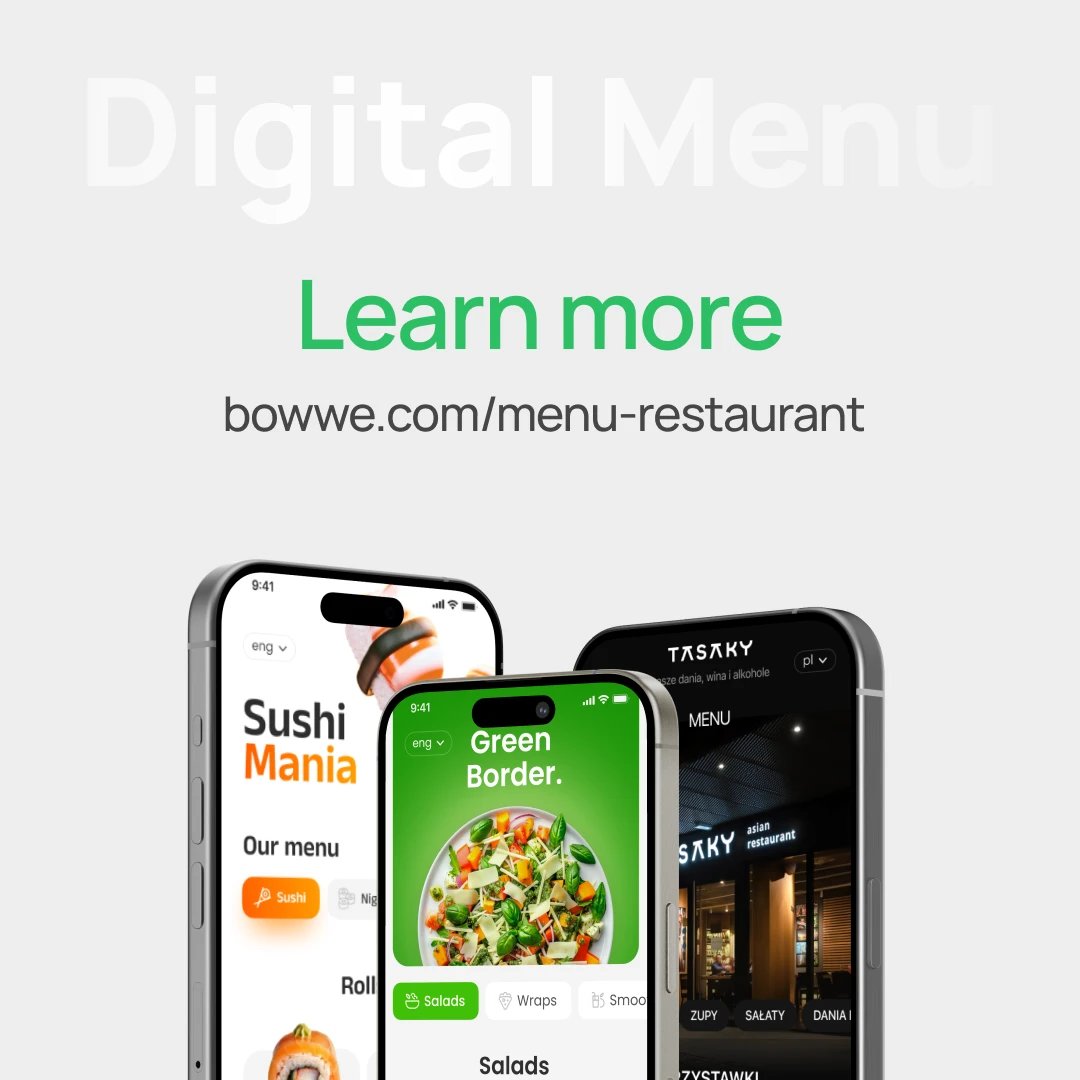 bowwe_com's tweet photo. Give your menu a modern upgrade with our free digital menu template! 🥗🍲

Sleek, elegant, and perfect for showcasing quality ingredients and expertly prepared dishes ✨

Learn more ⬇️
https://t.co/2du7LWN5mg

#menu #digitalmenu #menuonline #restaurant #restaurantmenu #restaurantowner