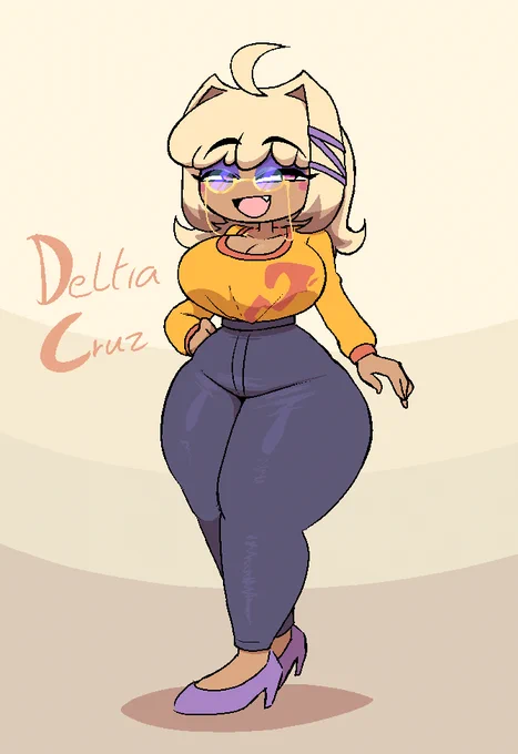 Deltia is a character in a friend's DnD campaign so I drew her as a human (cursed) 