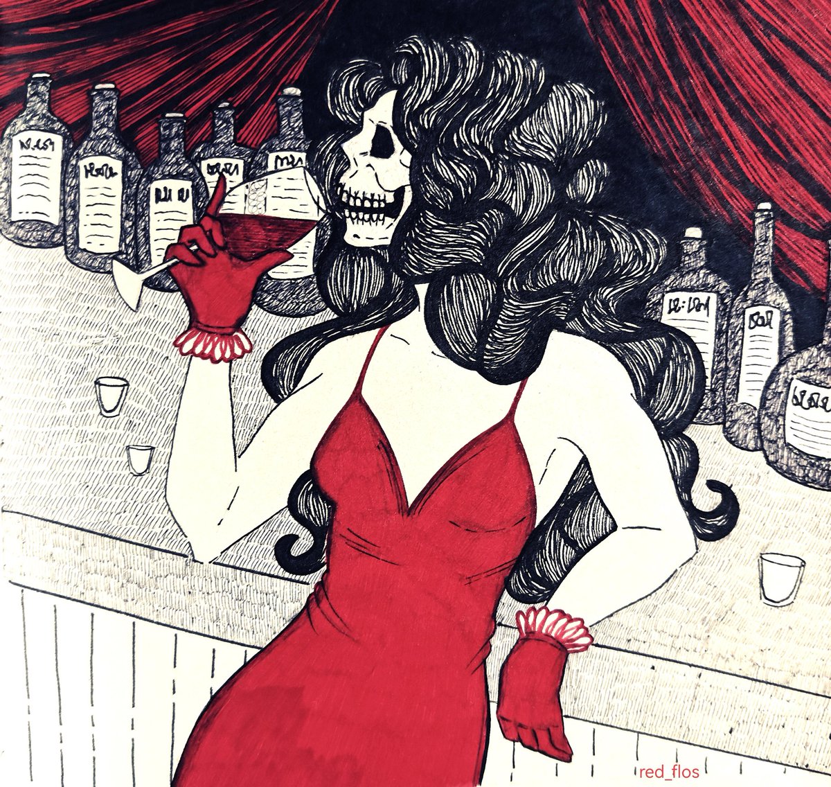 Friday evening💀🍷
#арт #рисунок #рисование #скетч #скетчбук #графика
#art #grafic #drawing #draw #sketch #sketchbook