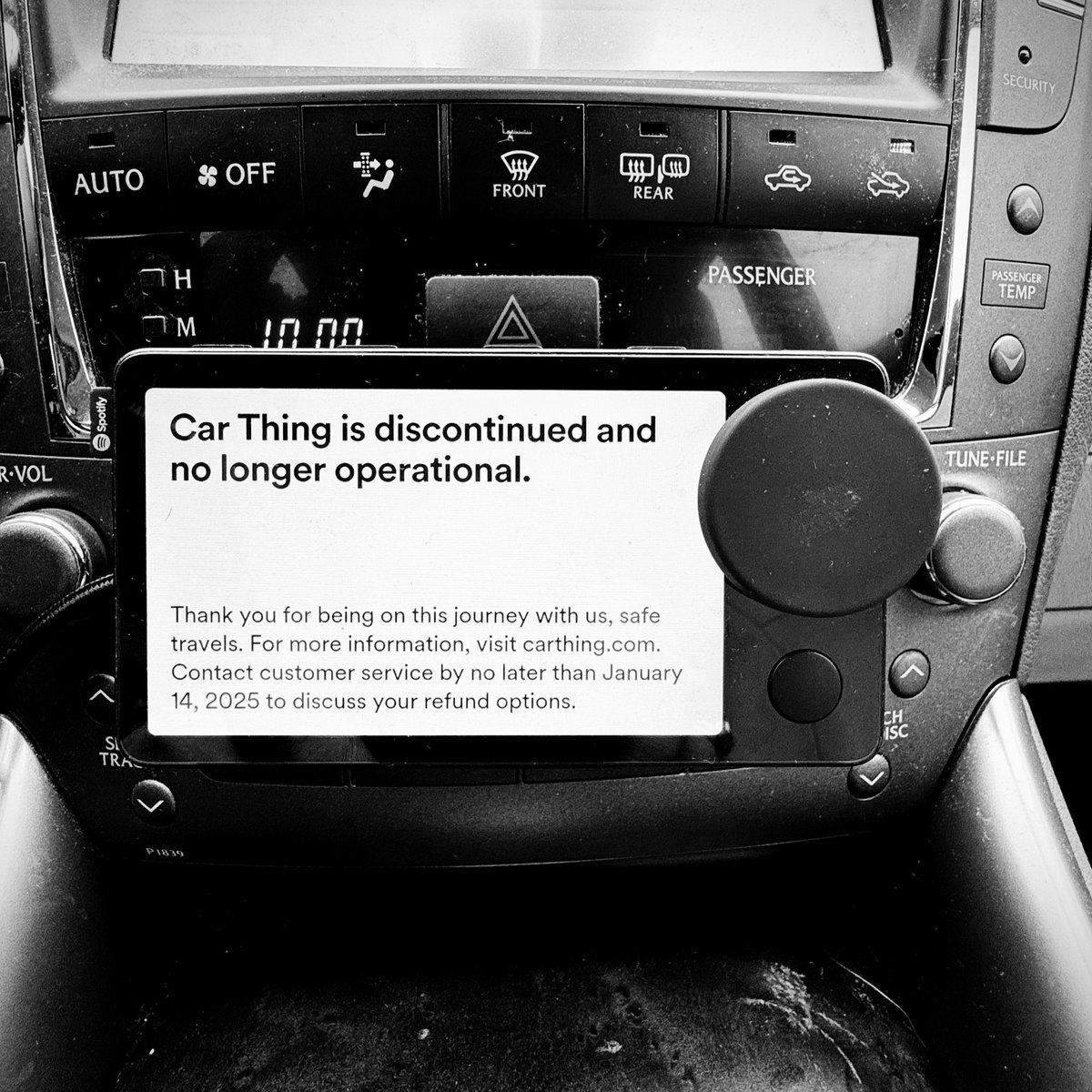 RIP. 🥲

<a href="/Spotify/">Spotify</a> #carthing