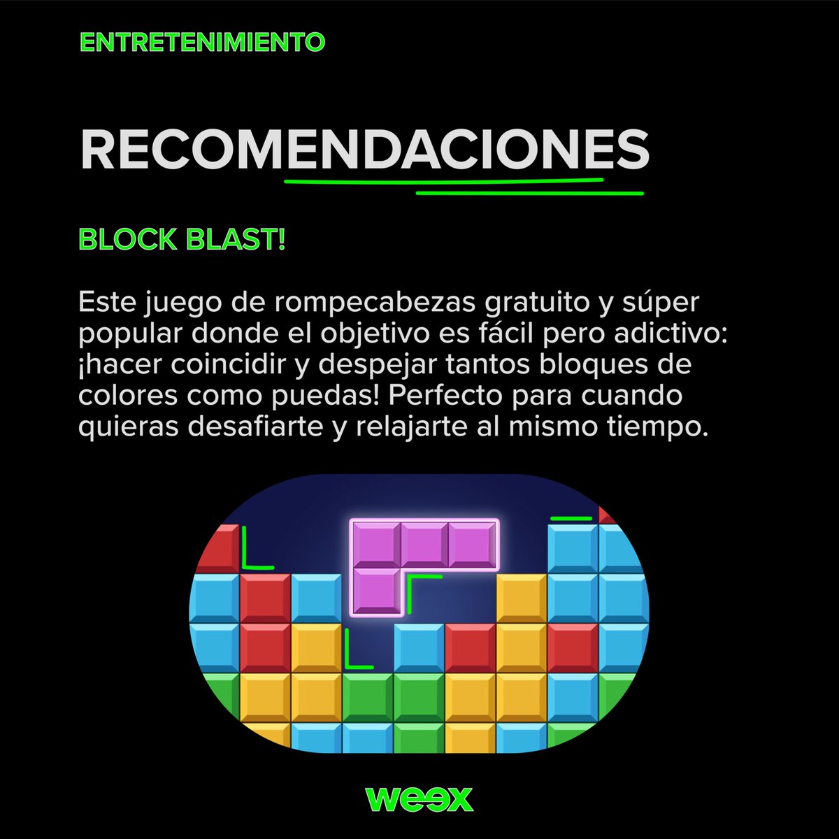 weexmx's tweet photo. 🎅🏼¡Primer fin de Diciembre! 🤩
🤑 Juego buenísimo y un antro que te deja vivir el día de tu boda una y otra vez ‼️
#Weex #Telefonía #Prepago #NoticiasFelices #Curiosidades #Entretenimiento #NoticiasdeTecnologia #SabiasQue #BodasFake #AntroCDMX #Australia #BlockBlast https://t.co/9sxIKNdYwz