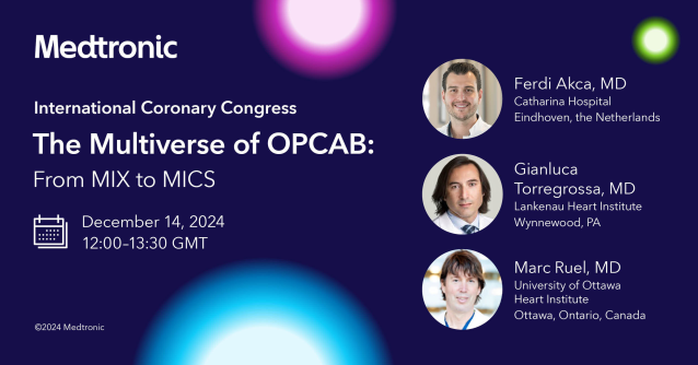 Join Medtronic at ICC for a hosted symposium: The Multiverse of OPCAB: From MIX to MICS! #MedtronicEmployee
