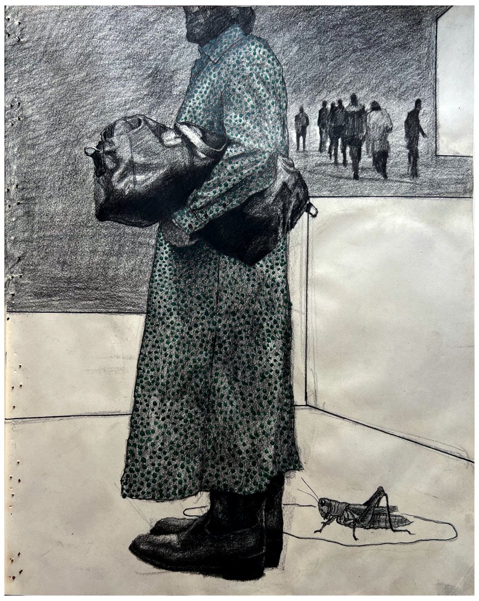 PaulOgunlesi's tweet photo. " THE PATHFINDER "
Charcoal and Acrylics on acid free paper.
39x29cm
Signed. Ogunlesi Paul. 2024
#art #yorubaadage #ongoingproject #yoruba #artlovers #artist #africanart #yellow #Ogunlesipaul #artcollector #project #pink #bag #colours #newyork #contemporaryafricanart #bee https://t.co/nljGUcCs0n