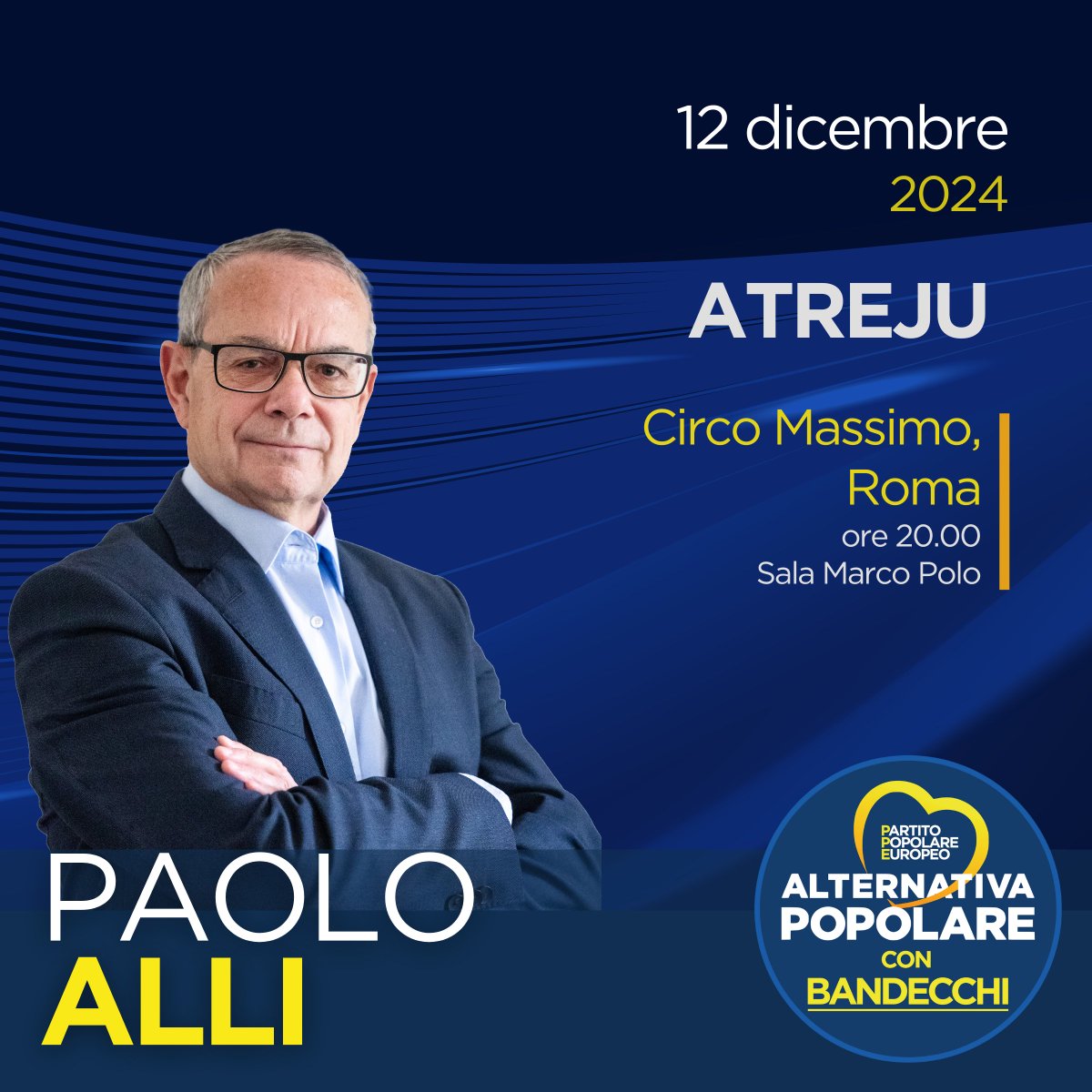 Alternativa Popolare (@alternativa_pop) on Twitter photo Anche Alternativa Popolare sarà presente ad #Atreju, rappresentata dal presidente <a href="/paoloalli/">Paolo Alli</a>: "Ringrazio, a nome mio e del segretario Stefano Bandecchi, gli alleati per l'invito, anche alla luce dell'accordo politico nazionale che ci vede parte integrante del centrodestra". Anche Alternativa Popolare sarà presente ad #Atreju, rappresentata dal presidente <a href="/paoloalli/">Paolo Alli</a>: "Ringrazio, a nome mio e del segretario Stefano Bandecchi, gli alleati per l'invito, anche alla luce dell'accordo politico nazionale che ci vede parte integrante del centrodestra".