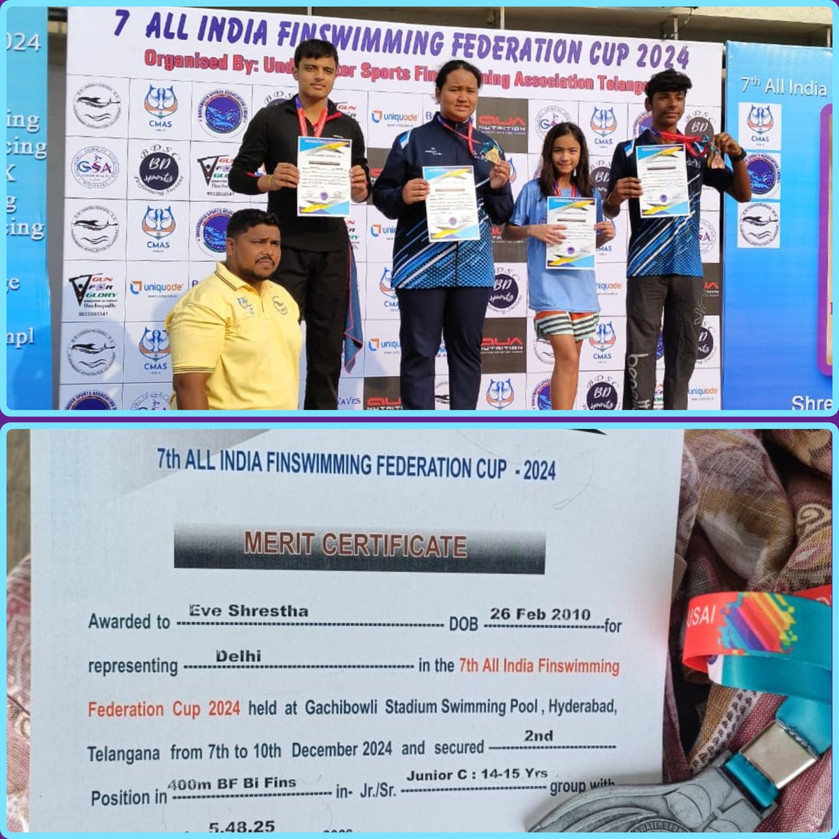 SKV Laxmi Nagar (@skvlaxminagar) on Twitter photo Congratulations 💐💐✨️✨️ Eve Shrestha (IX th class) for representing Delhi at 7th All India Finswimming Federation CUP '24 & Securing 2nd position in National Level Swimming Competition held at Hyderabad,Telangana
<a href="/Dir_Education/">DIRECTORATE OF EDUCATION Delhi</a> <a href="/dilli_shiksha/">Dilli Shiksha</a>
<a href="/ChhaviGupta_04/">CHHAVI GUPTA</a> <a href="/PbpandeyB/">B P Pandey</a> Congratulations 💐💐✨️✨️ Eve Shrestha (IX th class) for representing Delhi at 7th All India Finswimming Federation CUP '24 & Securing 2nd position in National Level Swimming Competition held at Hyderabad,Telangana
<a href="/Dir_Education/">DIRECTORATE OF EDUCATION Delhi</a> <a href="/dilli_shiksha/">Dilli Shiksha</a>
<a href="/ChhaviGupta_04/">CHHAVI GUPTA</a> <a href="/PbpandeyB/">B P Pandey</a>