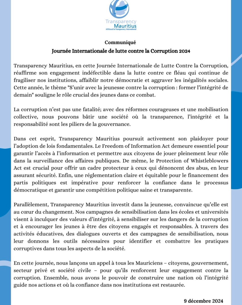 TransparencyMa1's tweet photo. 📣Communiqué📣 https://t.co/Jpy69eQkAg