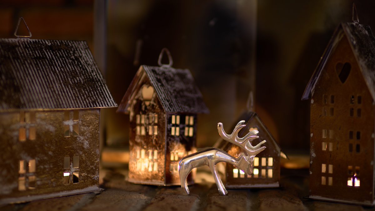 Die #Wichtel sind weg, dafür steht jetzt ein #Rentier im #Kamin