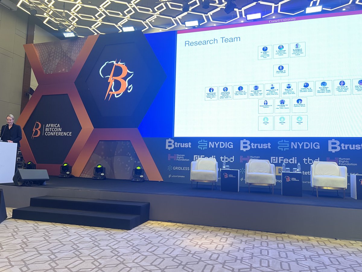 Africa Bitcoin Conference (@AfroBitcoinOrg) Day 1! 1⃣ Grateful to present “ Bitcoin for YOUths: Unlocking Opportunities for the Next Generation” with  @arshmolu - so wonderful to meet other students! 2⃣ Recorded with the