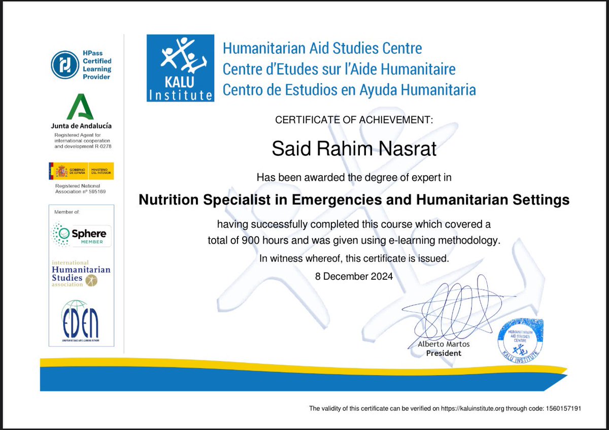 SayedrahimNasr1's tweet image. 🫠❤️🫠الحمدالله 🫠❤️🫠
Finally, officially a Nutrition Specialist from KALU Institute, Madrid, Spain 🇪🇸