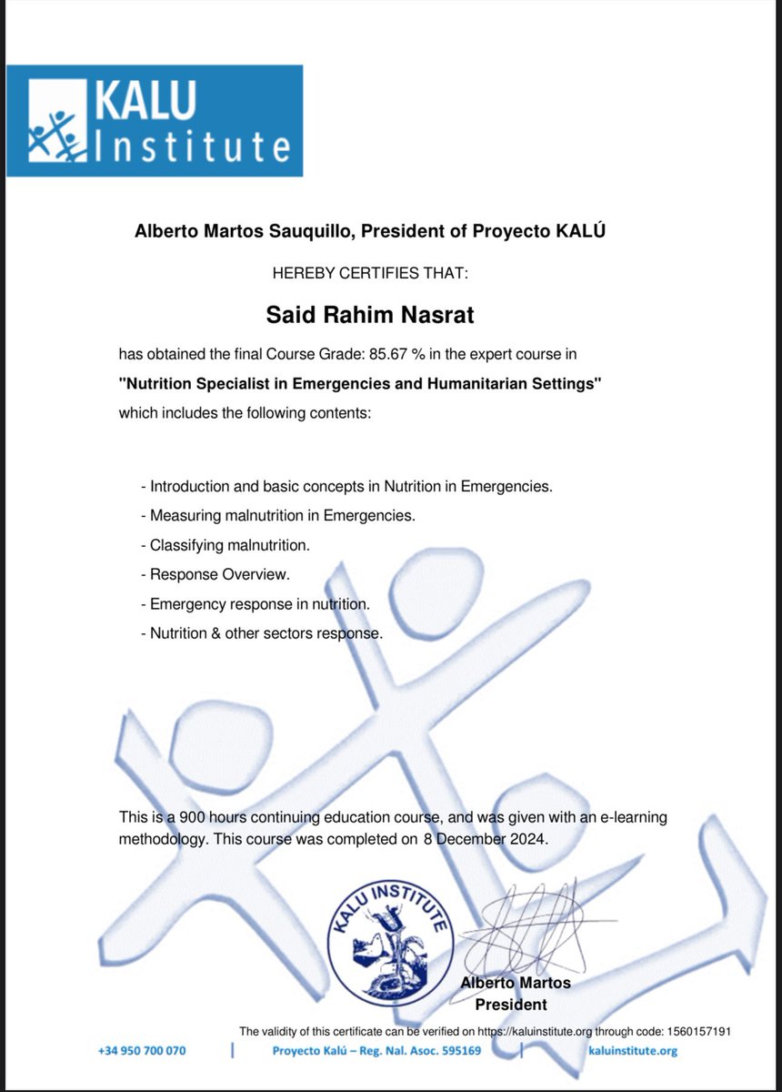 SayedrahimNasr1's tweet image. 🫠❤️🫠الحمدالله 🫠❤️🫠
Finally, officially a Nutrition Specialist from KALU Institute, Madrid, Spain 🇪🇸