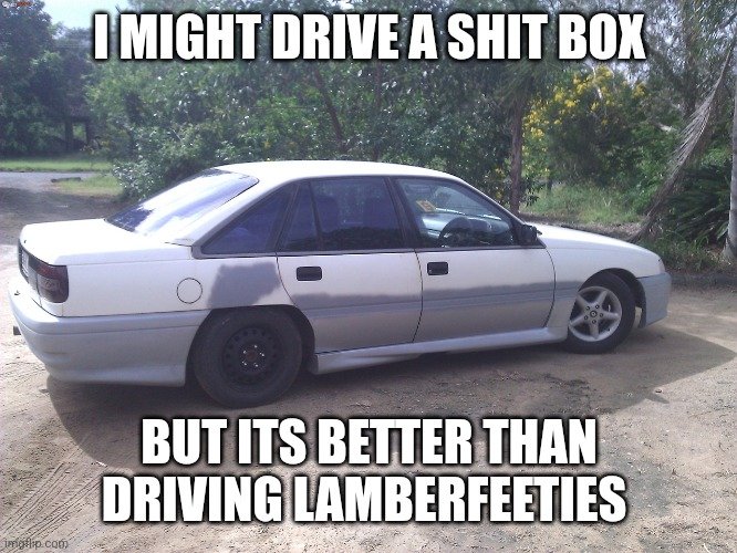 skysdadrocks's tweet image. Chevy #shitbox still better than Nike lamberfeeties..