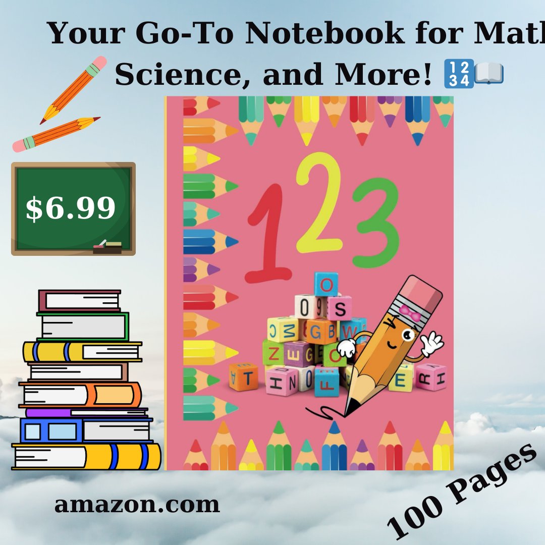 stdesin's tweet photo. 🎒📚 The secret to school success? Consistent study! Check out this 100-page math notebook, your best companion for organized math notes. 📐
👇 Get yours now! #MathNotebook #StudyEssentials #Students #backtoschool
https://t.co/WLpTvWnroV https://t.co/0teCdyvzyz