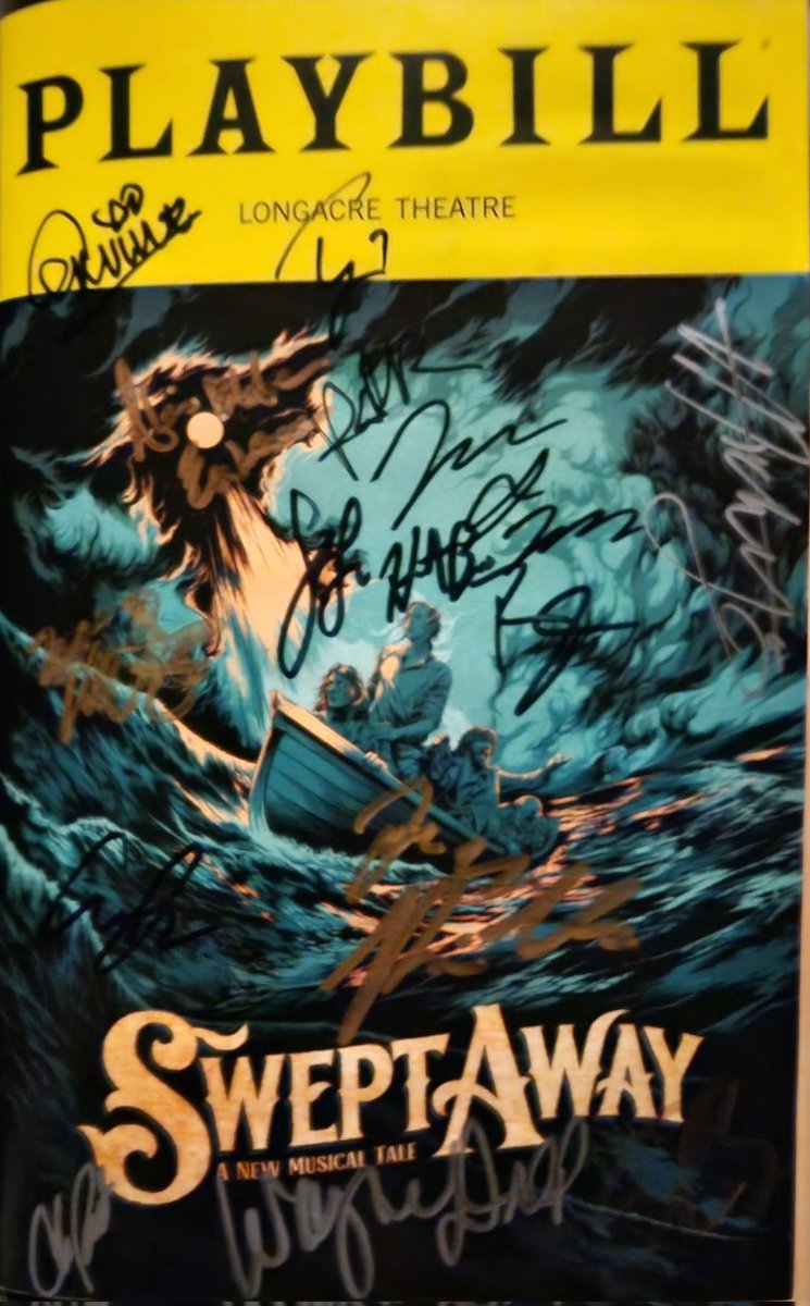 ZaudererJosh's tweet photo. (1/2)
Far from limping to the finish line, @SweptAwayFans played to a packed house last night.
Wonderfully sweeping harmonies by @JohnGallagherJr, Adrian Blake Enscoe, Stark Sands &amp; Wayne Duvall reminded me of The Eagles’ Seven Bridges Road.
Incredibly engaging cast, both... https://t.co/nDHzzcoukD