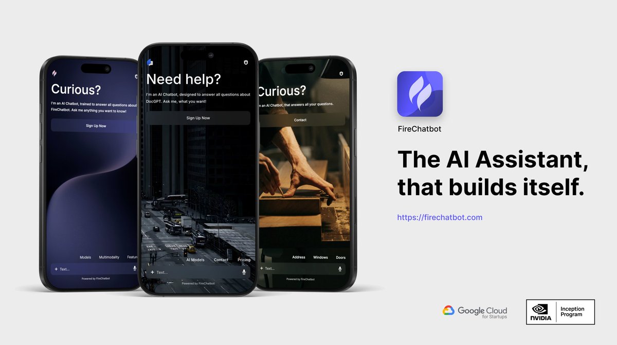 FireChatbot's tweet image. Currently designing for our #ProductHunt launch.

Very excited for this!

#AItools #NVIDIA #chatbot #AIchatbot #ChatGPT #WebDevelopment