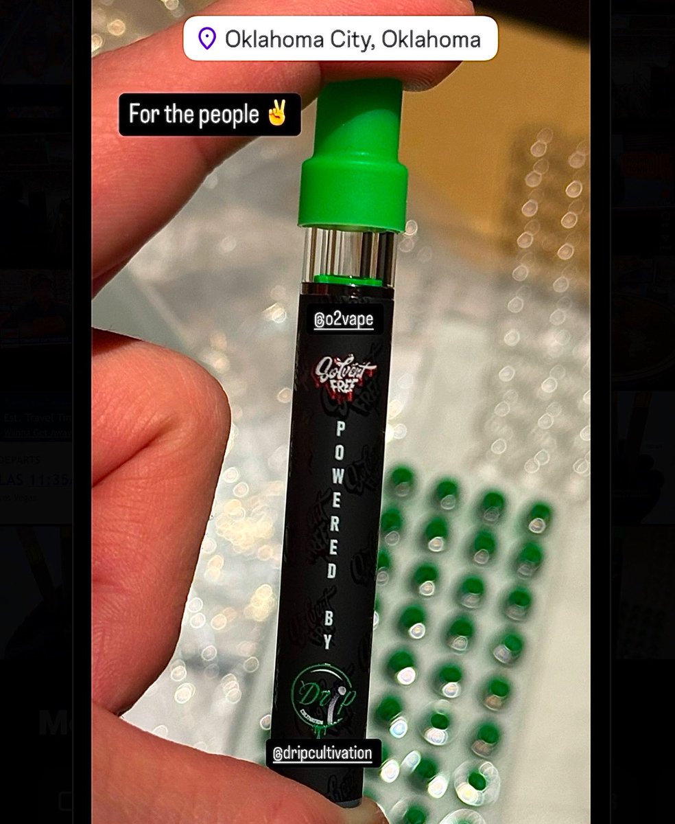 🧢 #solventfree ❌ @dripcultivation ⛽️🔥 OK 👌 Oklahoma Using the patented  @O2vape Traveler Extreme® All Glass