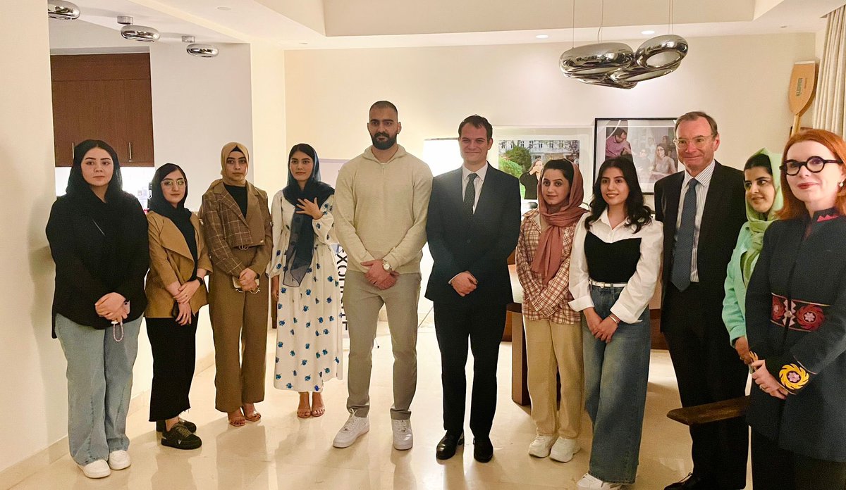Hamish Falconer MP (@hfalconermp) on Twitter photo I had the privilege of meeting young Afghans studying at <a href="/AUAfghanistan/">American University of Afghanistan</a> in Doha.
We discussed the challenges they face, as well as their hopes for the future. I made clear the UK’s support for an equal Afghanistan, particularly for women and girls. They are Afghanistan’s future. I had the privilege of meeting young Afghans studying at <a href="/AUAfghanistan/">American University of Afghanistan</a> in Doha.
We discussed the challenges they face, as well as their hopes for the future. I made clear the UK’s support for an equal Afghanistan, particularly for women and girls. They are Afghanistan’s future.
