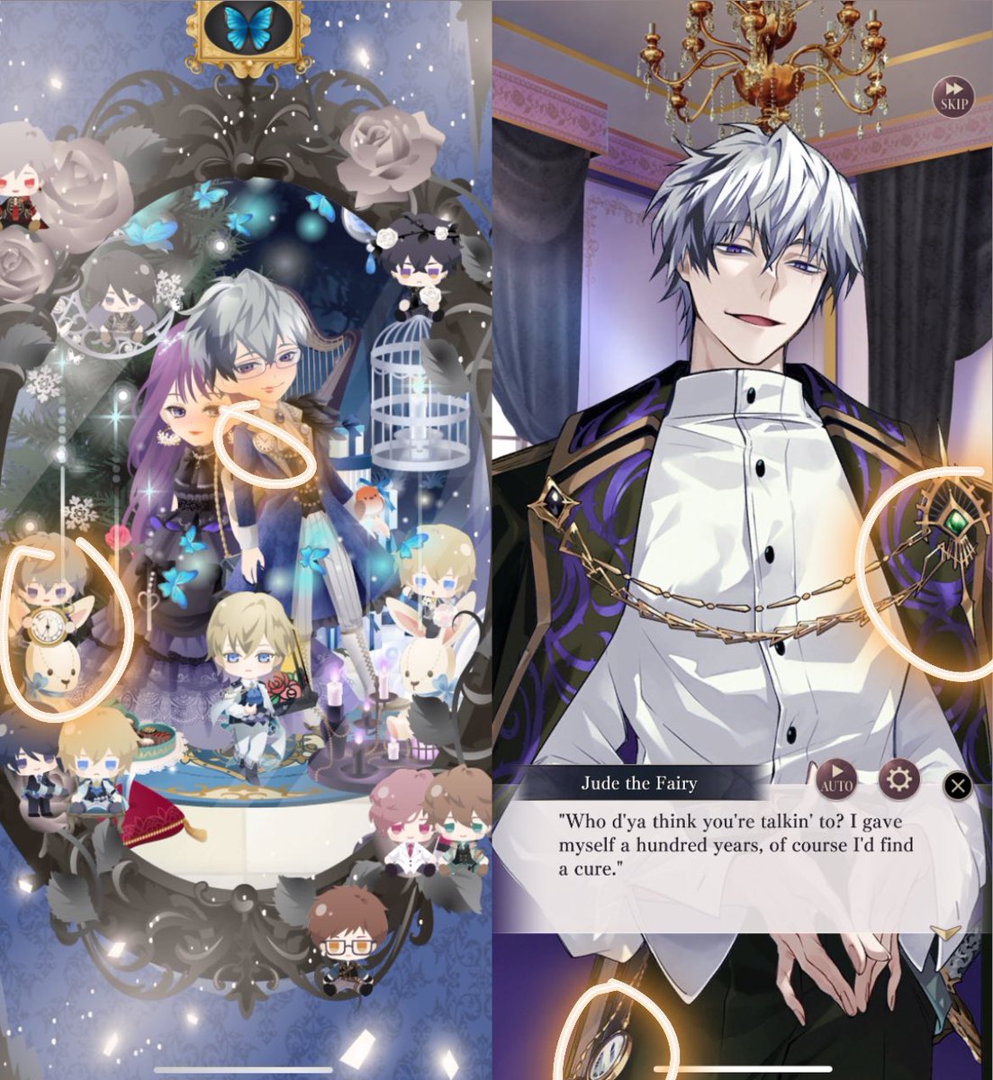 bigeyedkitteh's tweet photo. im this close 🤏 to dl-ing jap version lol. If theme in Jude's route is similar to event now (very Xavier 🥺 in LaDS) and it's MC &amp; not some oneechan ala Killua, imma be a Jude main now (sorry Elbie, youre Licht-coded 😞 im a Gilbert girlie!~ 😆)  

#ikevil  #visualnovel #clues https://t.co/awy9qyLnor