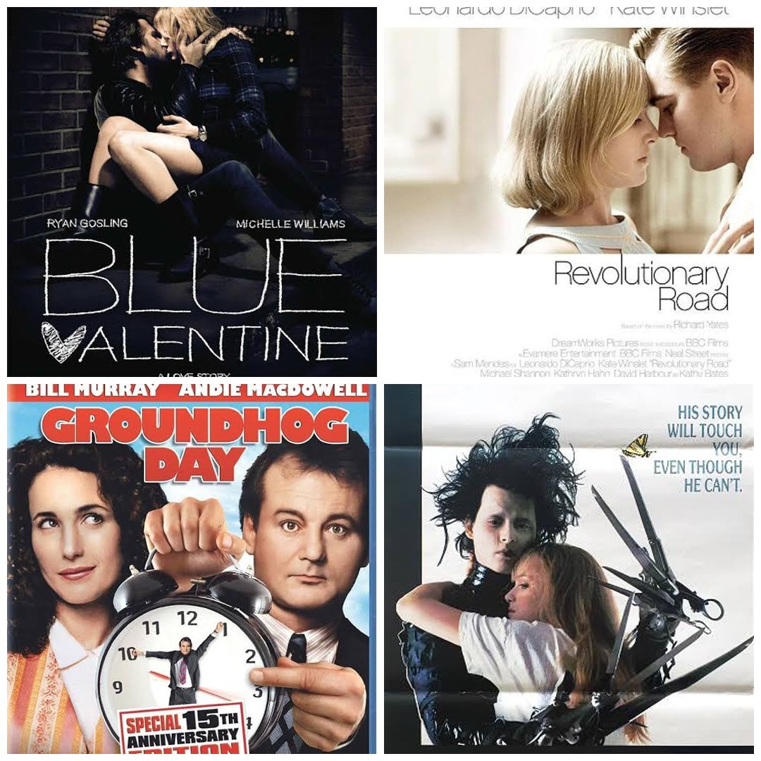 My Top 4 romantic movies.

Not in the list but special mentions and highly recommended

(500 days of summer, Ruby sparks, About time, La la land, My Girl, The Reader, Finding Neverland)