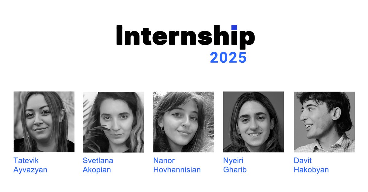 🔵 Meet our interns  

CSN  Lab welcomes Tatev, Svetlana, Nanor, Nyeiri, and Davit, who have joined  our team as part of the new internship programme. The scope of their  interests revolves around cultural studies, human rights, migration,  gender, and feminist issues, etc.