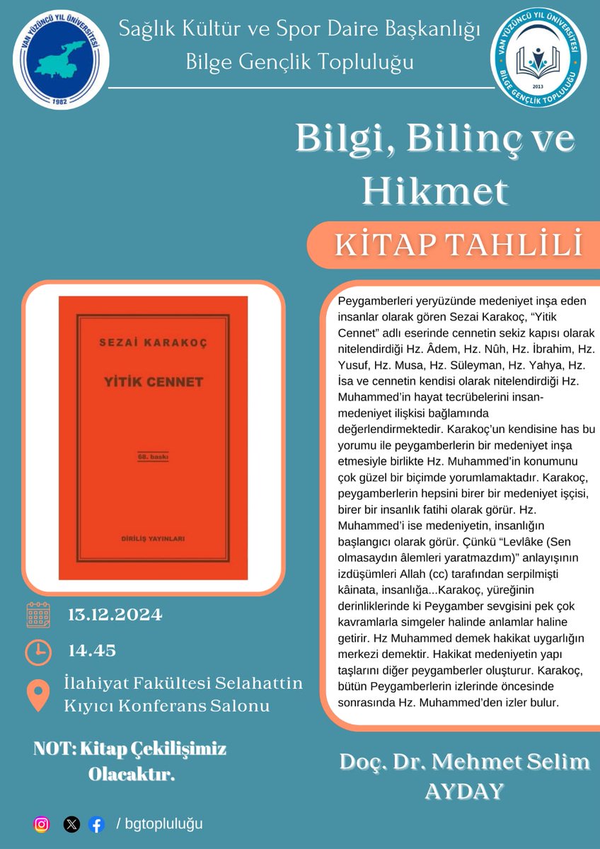 Müsait olan herkesi bekleriz 💫

#bilgegençliktopluluğu
#yyü