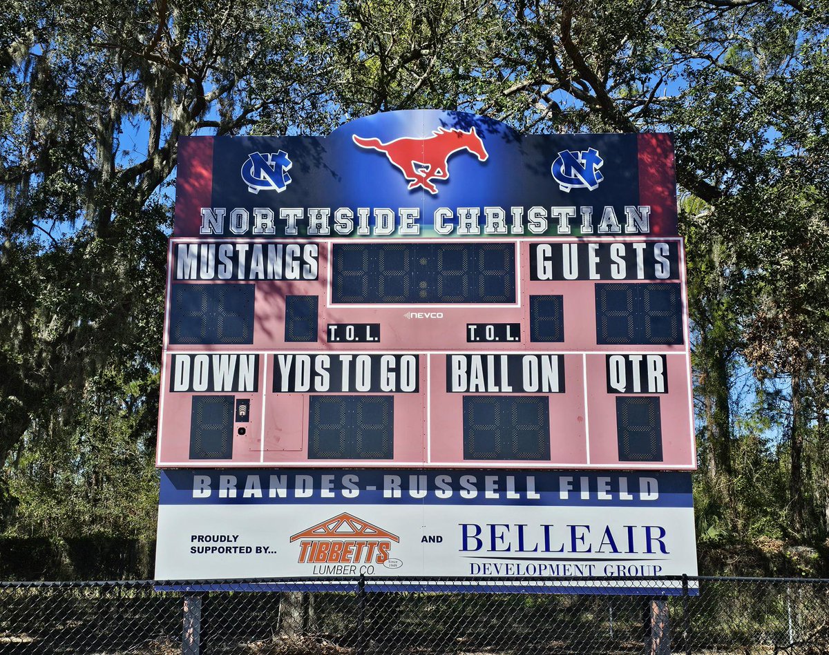 Tampa_Bay_Signs's tweet image. Scoreboard Signage – 18’x5’ Custom-shaped top panel and 18’x4’ bottom sponsorship panel, printed full color on 3mm MaxMetal with gloss laminate for @ncsmustangs.
#schoolsigns #largesigns #outdoorsigns