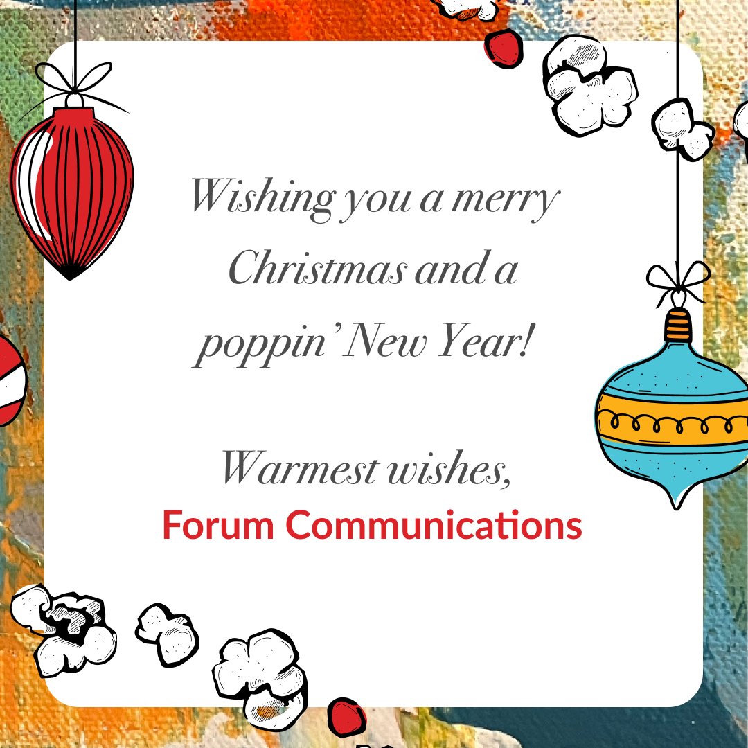We're popping in to wish you some holiday cheer 🍿 This season, the Forum team is excited to share some of our most cherished holiday traditions with you. Stay tuned to get a glimpse of what makes the Forum family so special! 🎄🎁