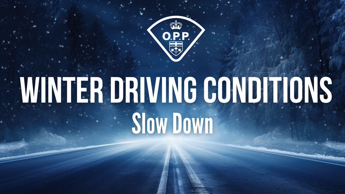 OPP_NWR's tweet photo. See snow, go slow! Winter weather including snow is expected to continue across much of Northwestern Ontario. Use caution, give extra space between vehicles  for stopping, make a little extra time to get to your destination safely. ^bb https://t.co/LfrJmseBF9