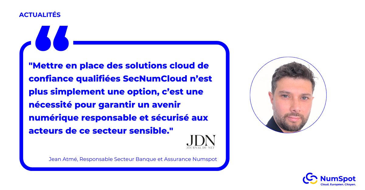 [Actualités ☁️]

Jean Atmé, Responsable Secteur Banque et Assurance #NumSpot, fait le point sur les enjeux de la gestion des données à l'heure de l'intelligence artificielle dans le <a href="/journaldunet/">Le Journal du Net</a>. 👇

journaldunet.com/cloud/1536907-…

#Cloud #IA #Banque #Assurance