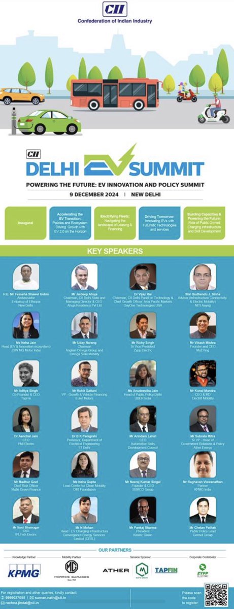 # 90 Delhi EV Summit on ‘Powering the Future:EV Innovation &amp; Policy’ at Le Meridian by CII - Confederation of Industries &amp; supported by KPMG, MG Motors &amp; Zypp. Attributes of MG Windsor in Expo arena are impressive. What an amazing business model !! This is truly disruptive.