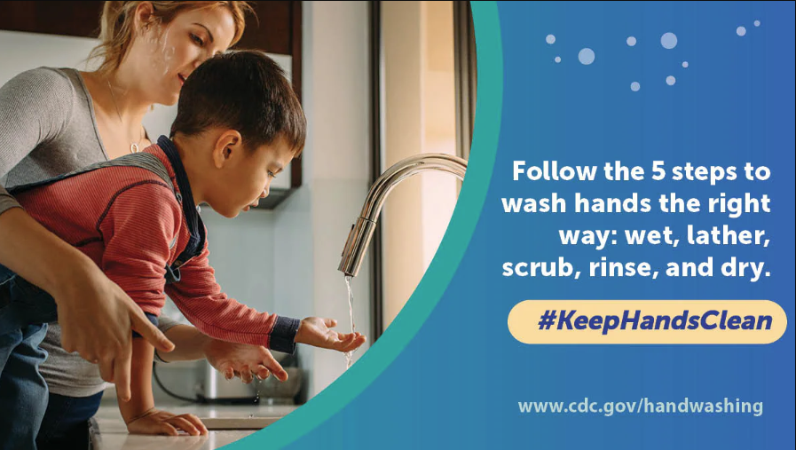 MinorityHealth's tweet photo. #DYK? The first week of December is #NationalHandWashingWeek. Handwashing with soap &amp; water is one of the best ways to get rid of germs and protect yourself and those around you from getting sick. Remember the 5 steps! Wet – Lather – Scrub – Rinse – Dry. https://t.co/880mAJ029w https://t.co/eVdr0laNc0