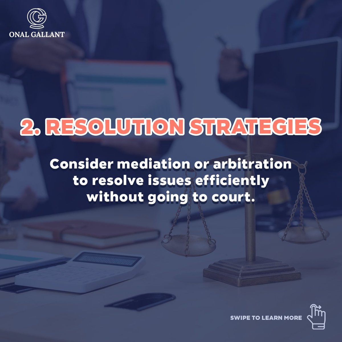 Onalgallant's tweet photo. Business disputes can be costly and time-consuming. Swipe through to learn about common types of commercial litigation, effective resolution strategies, and proactive measures to protect your business.

Contact Onal Gallant Law Firm to safeguard your interests. https://t.co/lzisfM1nsl