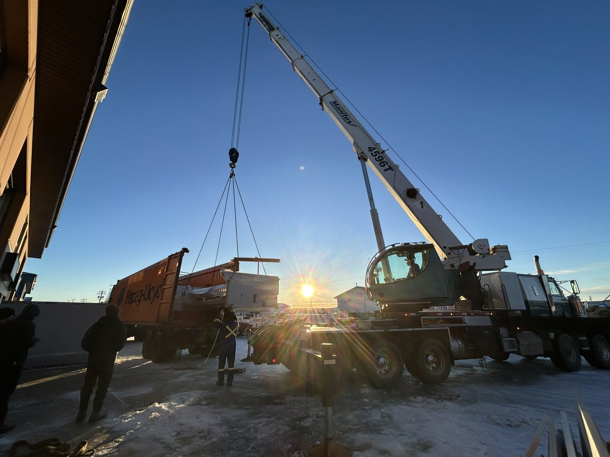DittmarStone's tweet photo. Exciting day! A new game changing toy arrived.  Excited for our future! 
#Quartz #Granite #CounterTops #StoneCounterTops #StoneTops #Ponoka #CentralAlberta #Renovations #NewBuilds https://t.co/9ZemoFw5VA