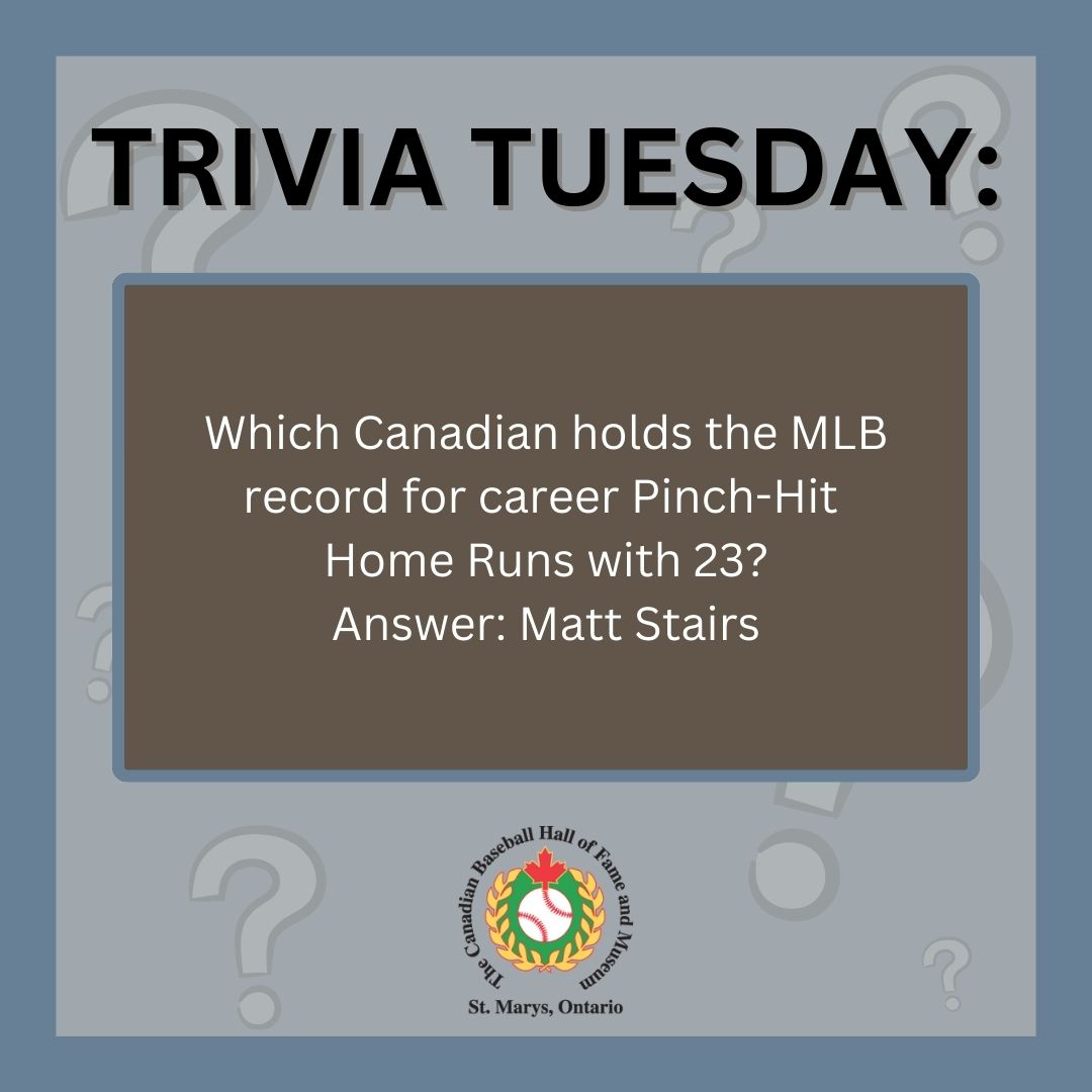 CDNBaseballHOF's tweet photo. It's #TriviaTuesday! Answer in the comments and check back next week for the reveal! 🤯 #Trivia #Baseballhistory #universaldh #pitcherswhorake https://t.co/449ZwRucBm