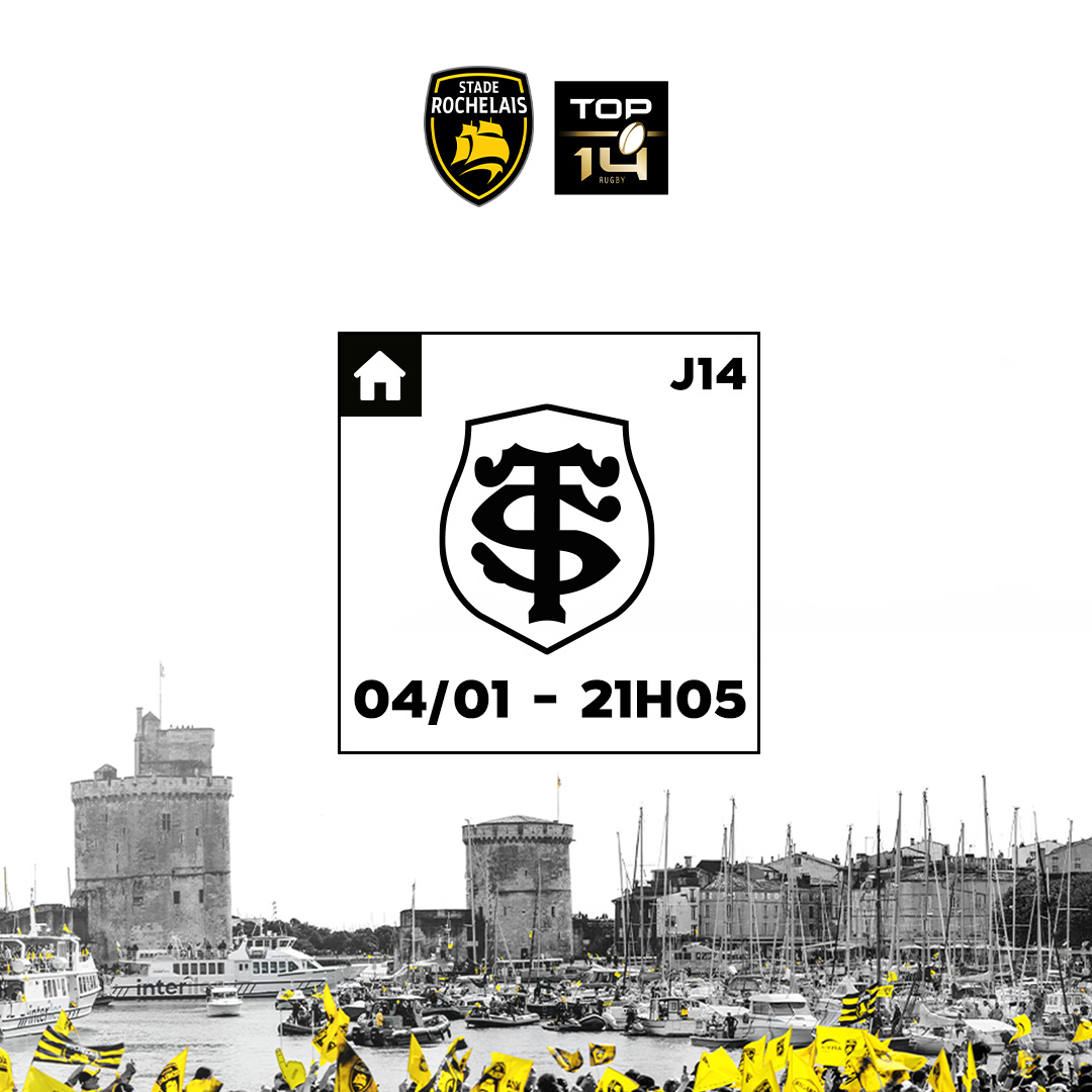 staderochelais's tweet photo. ☞ 𝗟𝗔 𝗣𝗥𝗘𝗠𝗜𝗘̀𝗥𝗘 𝗗𝗘 𝟮𝟬𝟮𝟱 !

La réception de Toulouse, ce sera le samedi 4 janvier à 𝟮𝟭𝗵𝟬𝟱 #ChezMarcel 🤌

#SRST | #Top14 | #FievreSR https://t.co/7KcDDfGhp1