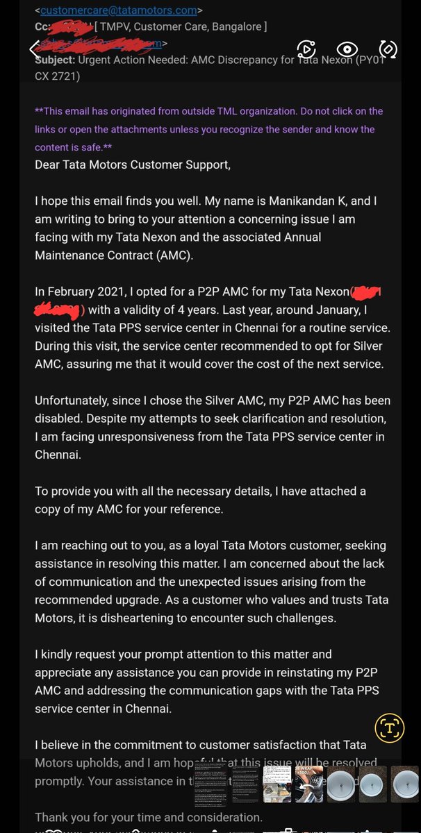 KabilashMani's tweet photo. @TataMotors service center in #Chennai (#tata #PPSService) totally disappointed!  I waited almost a year, and they still haven't sorted out anything. @TataMotors didn't even try to help. I filed a case in consumer court. 😡🤬 #Scam #Service #Complaint  #ConsumerCourt #TataMotors https://t.co/B4sjmotRiR
