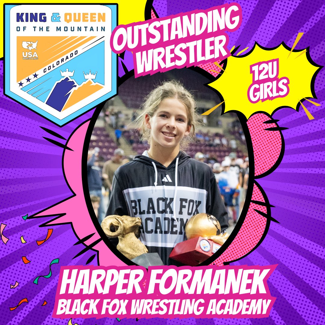 USAWrestling's tweet photo. 👑🏔️ We had a great weekend at King & Queen of the Mountain! From 8U to Middle School, these outstanding wrestlers left it all on the mat! (2/2) #WrestlingRoyalty #OutstandingWrestlers #KingAndQueenOfTheMountain #USAWrestling #Folkstyle https://t.co/6TUfZ4kLex