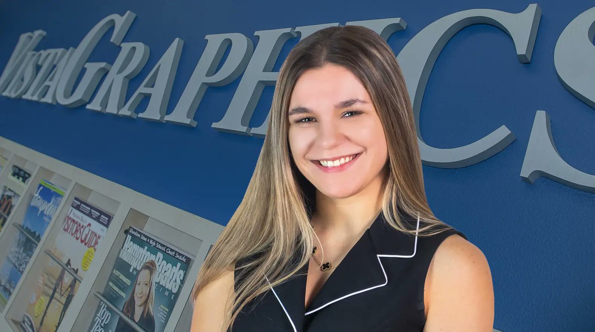 VistagraphicsI's tweet photo. We’re thrilled to welcome Mazie Locklear to the VistaGraphics team as our newest Associate Account Executive for our lifestyle publications! #vistagraphics #coastalvirginiamagazine #NewHire
https://t.co/qnAqsiStzh https://t.co/CsiSfLxx1A