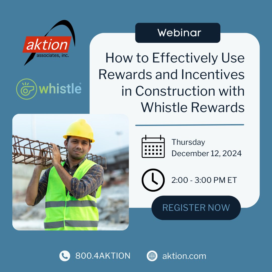 Tired of subpar job site performance? 🚧 Whistle Rewards can help! Join our webinar to learn how behavioral science can boost safety, productivity, and compliance. Register now: event.on24.com/wcc/r/4773722/…

#construction #safety #productivity #webinar