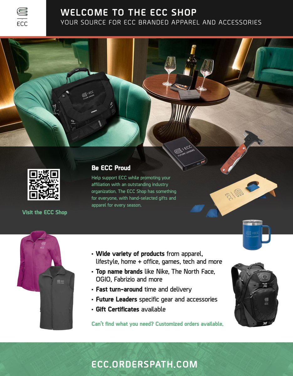 🎄It's the holiday season! Treat yourself or your colleagues to something from the ECC Store! Shop branded apparel, office must-haves, festive ornaments &amp; more!  🎁 Shop now and spread the cheer! ow.ly/80VR50UnCpC

#ECCStore