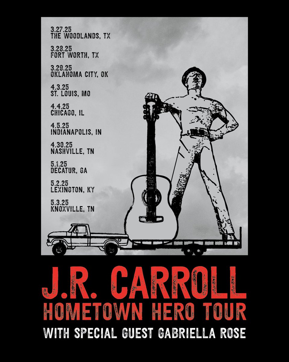 Hey yall I’m going on tour next year and also bringing the incredibly talented Gabriella Rose to kick off the shows for us. Tickets on sale Friday at 10 AM local time for your show of choice. Hope to see yall out there♥️